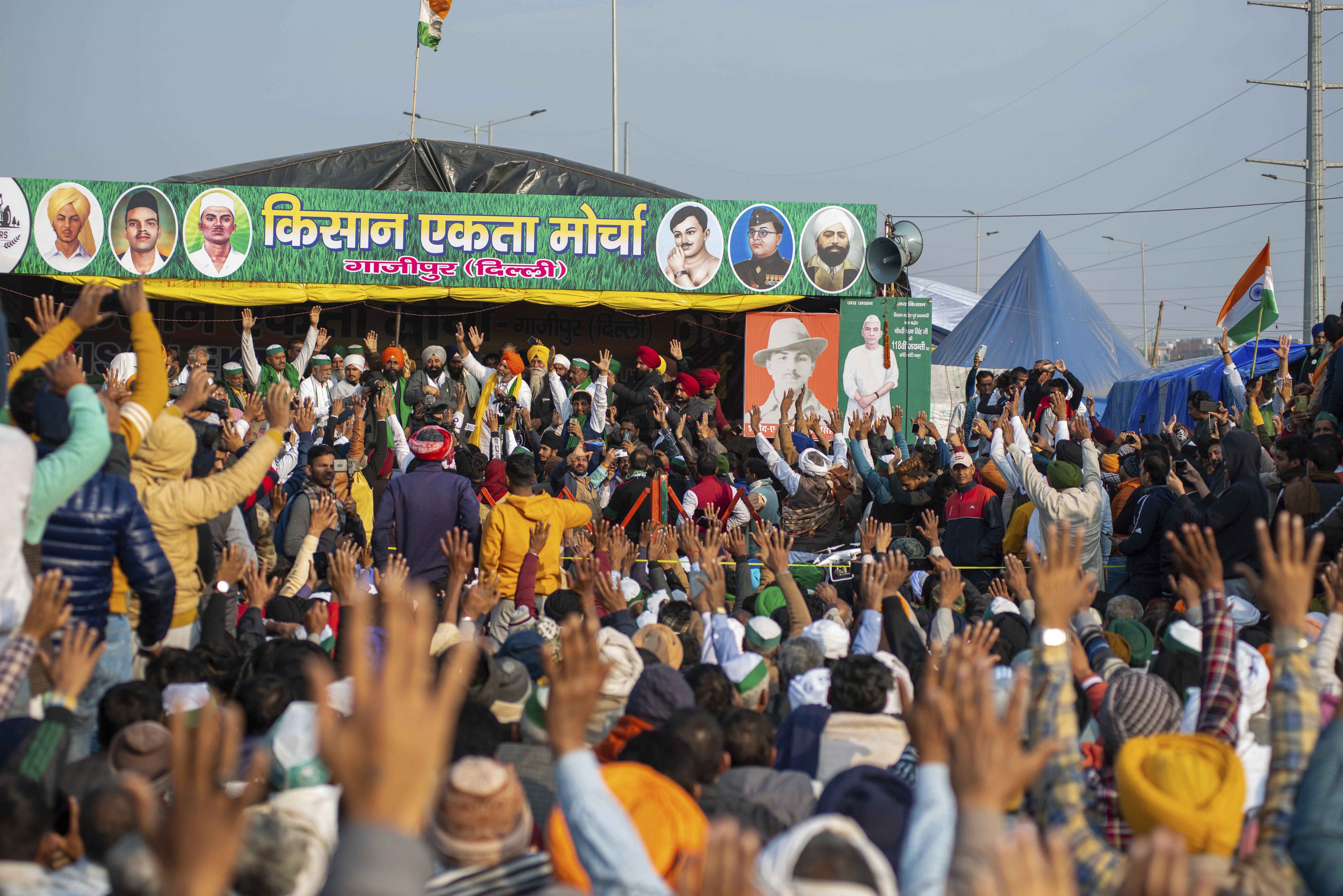 Farmers more determined than ever to have their demands met even as govt creates hardships at protest sites