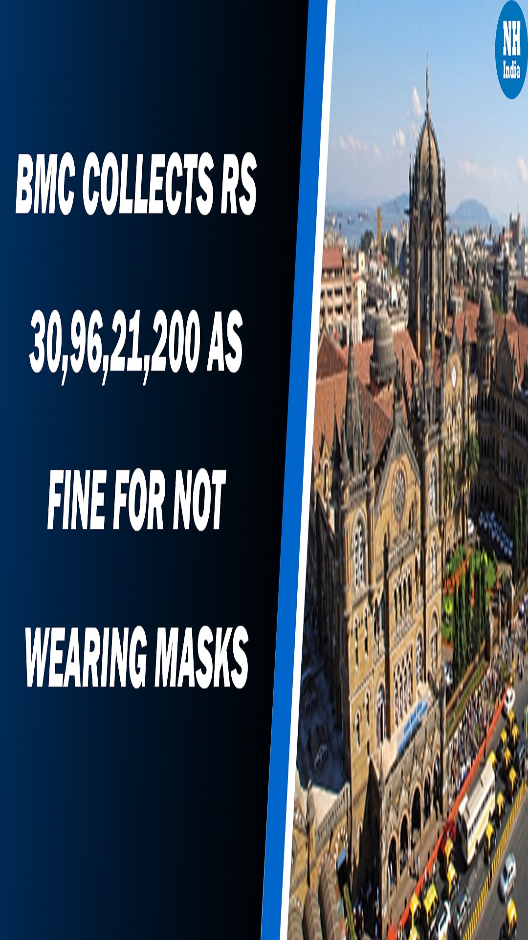 BMC collects Rs 30,96,21,200 as fine for not wearing masks