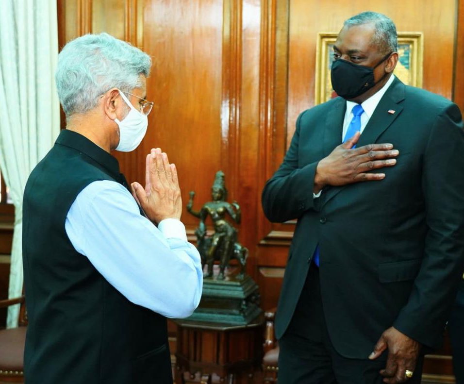 EAM Jaishankar meets visiting US Defence Secretary Lloyd Austin