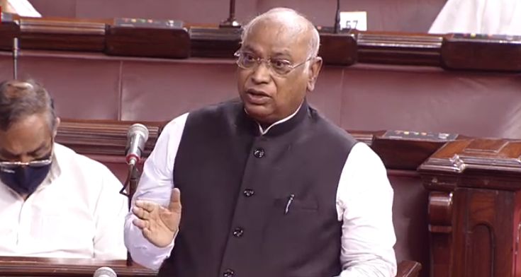 Kharge raises fuel price issue in Rajya Sabha
