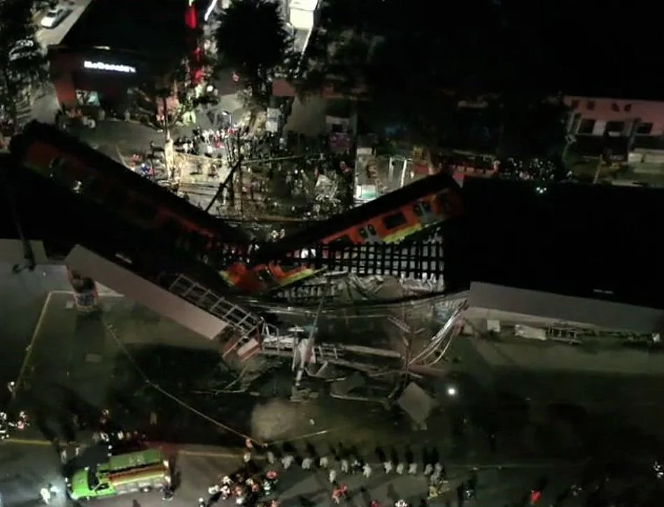 20 dead in Mexico City underground rail bridge collapse