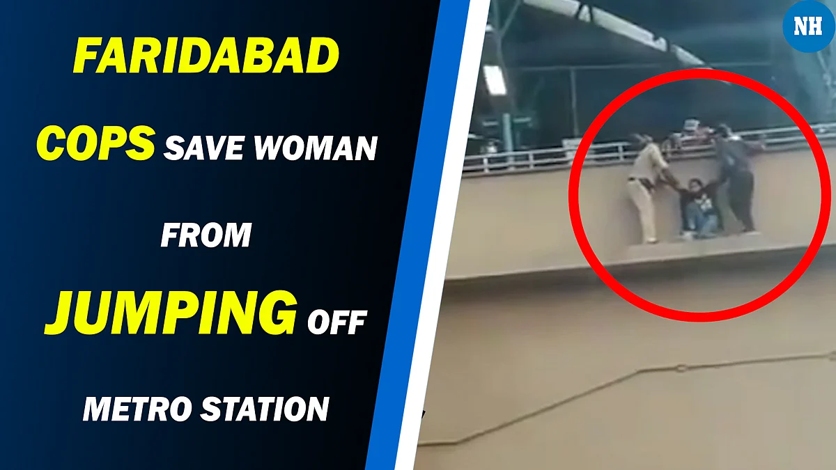 Faridabad cops save woman from jumping off metro station, wins internet