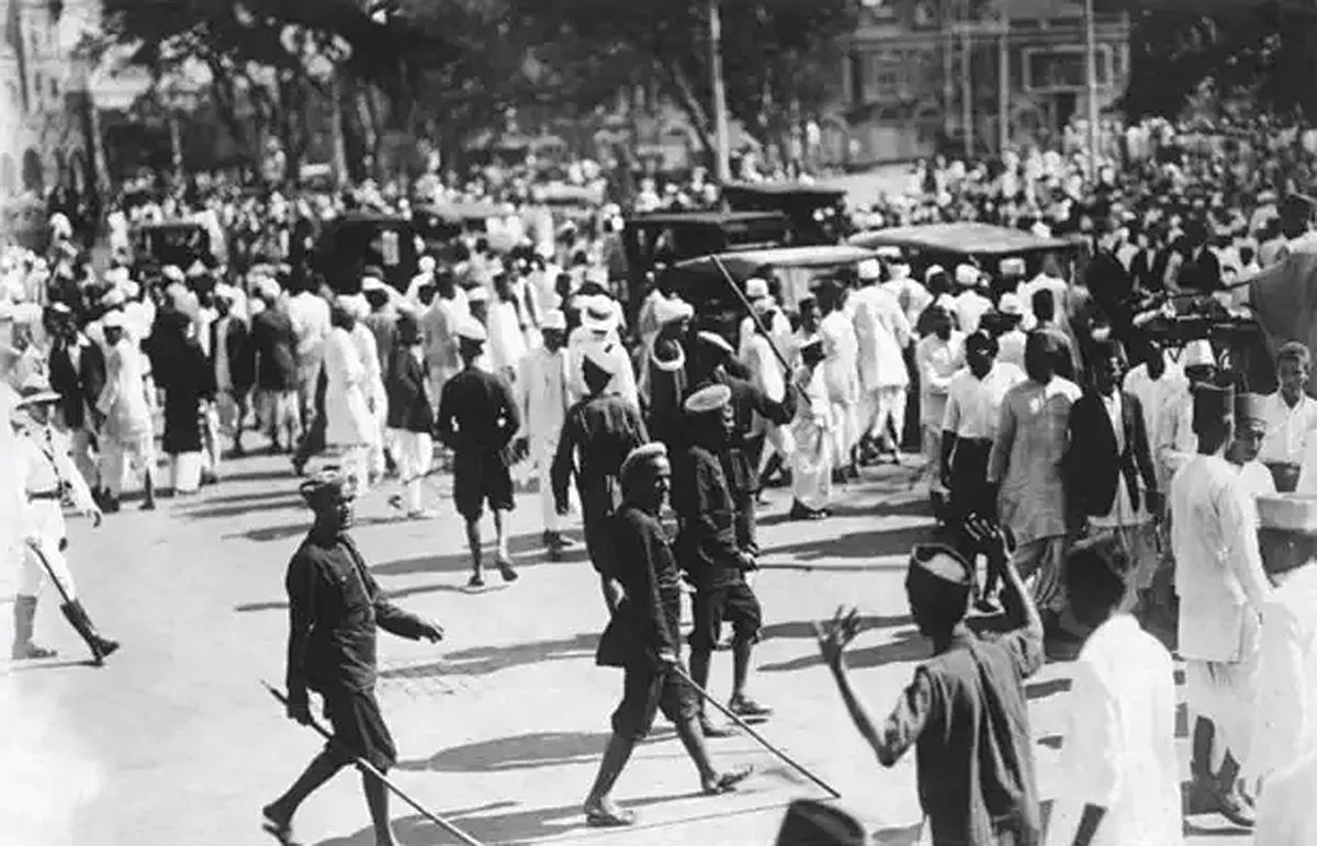 Public protest during Quit India Movement