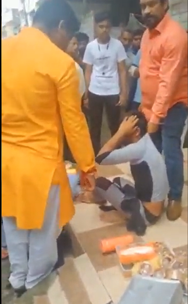 The video showed a crowd beating up Tasleem