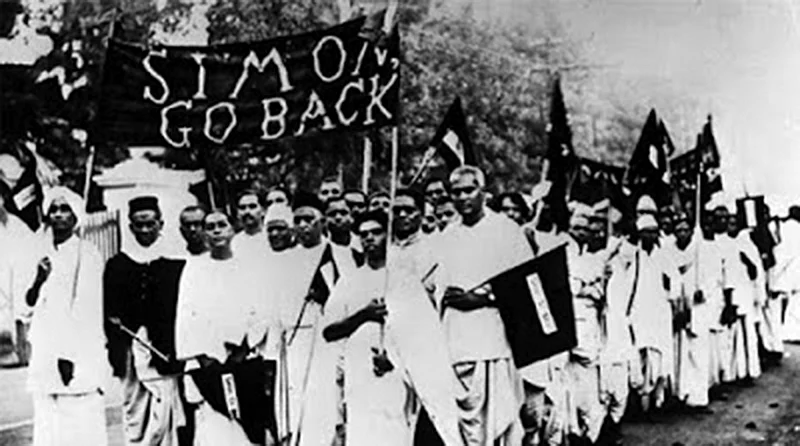 A protest against the Simon Commission in 1928