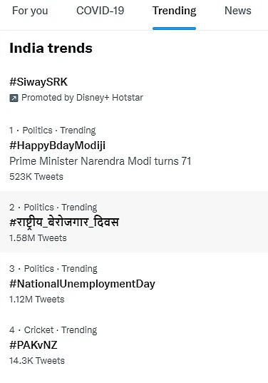 Twitterati celebrate PM Modi’s birthday as National Unemployment Day