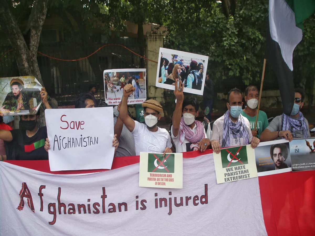 Afghans stage 2nd protest against Pakistan in Delhi