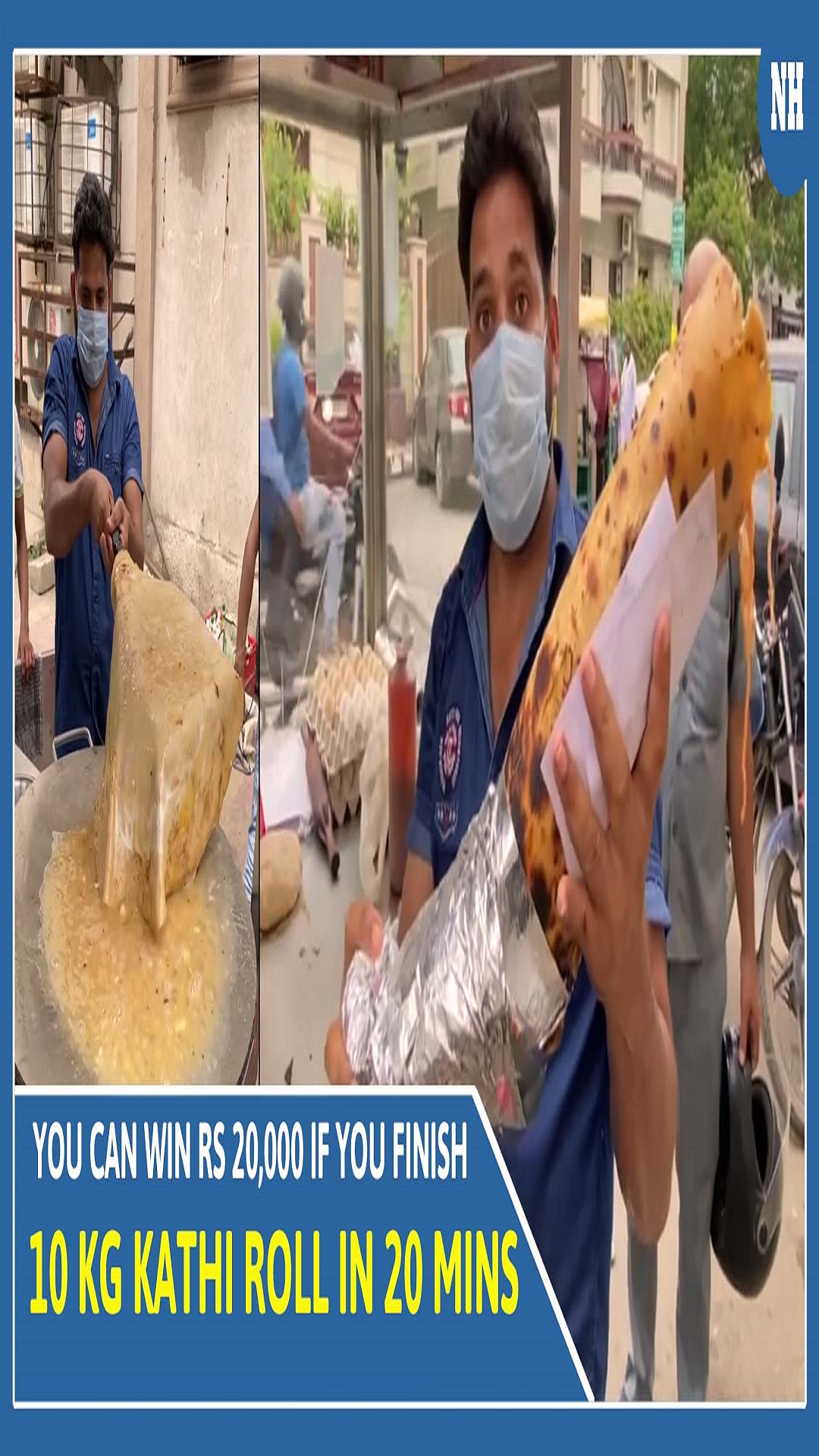 You can win Rs 20,000 if you finish this 10Kg Kathi Roll in 20 mins