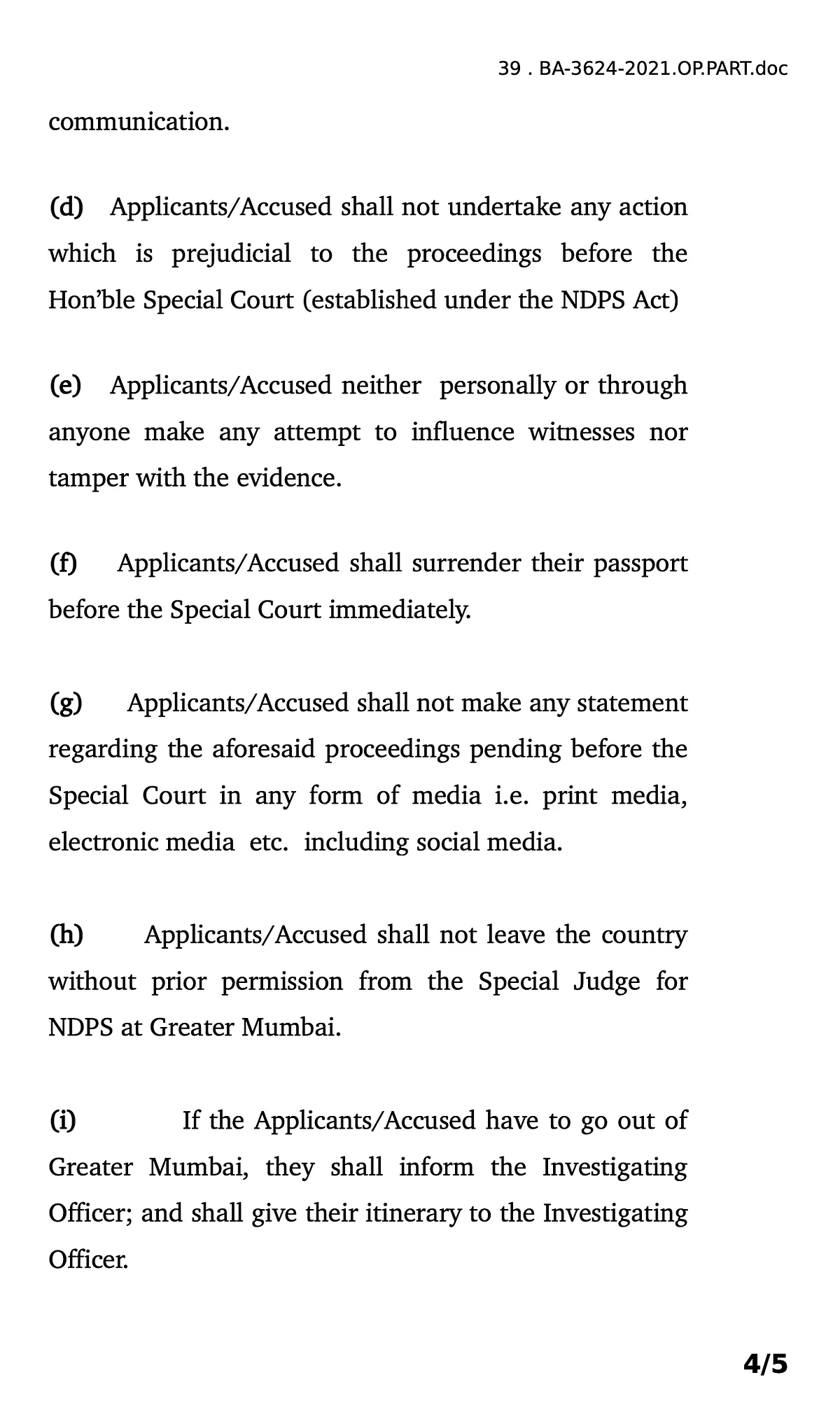 Cruise drugs case: HC directs Aryan Khan to execute personal bond of Rs 1 lakh for bail, imposes 14 conditions