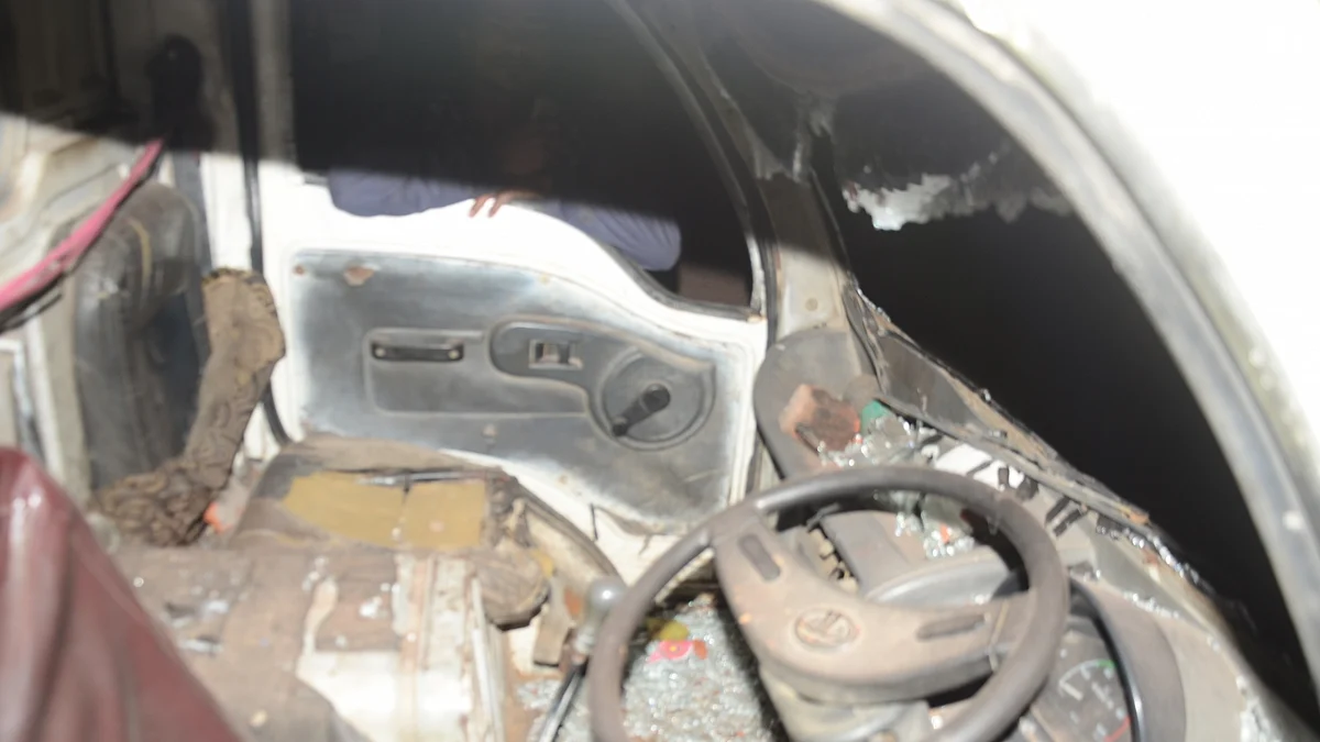 Damaged vehicles