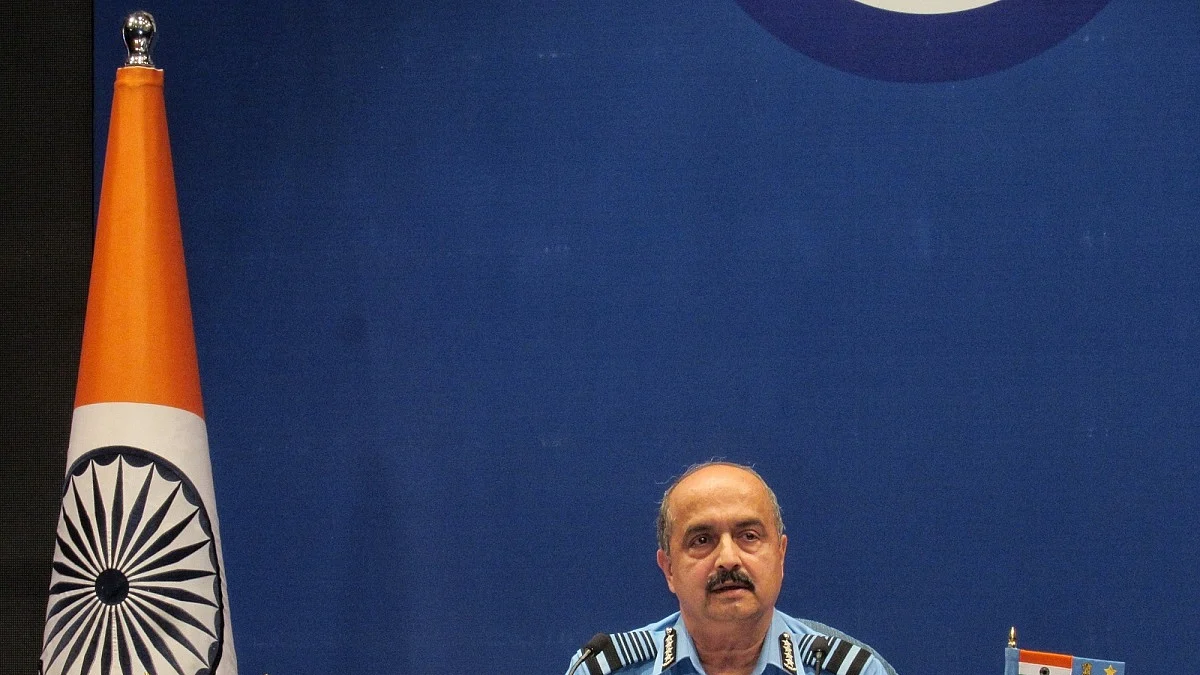 Chief of Air staff Air Chief Marshal Vivek Ram Chaudhary (Photo Courtesy: IANS)