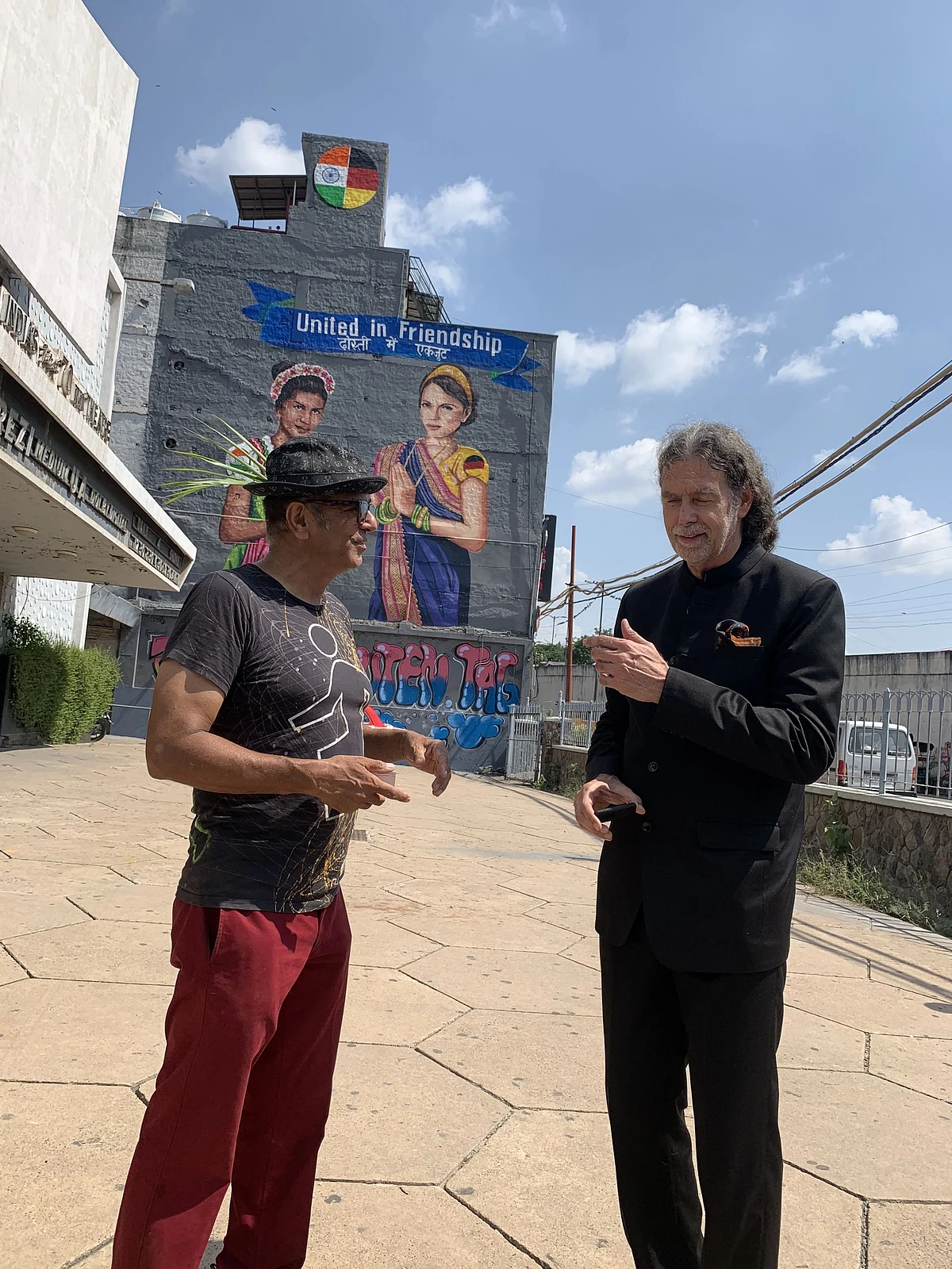 German Envoy Walter J Lindner unveils unique graffiti in Delhi symbolising India-Germany friendship