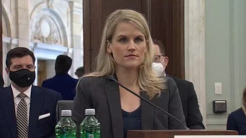Former Facebook employee Frances Haugen appearing in US Senate (Photo: Twitter)