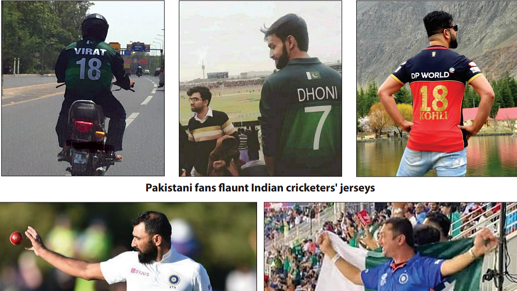 Pakistani fans flaunt Indian cricketers' jerseys