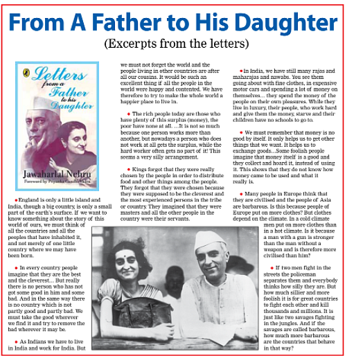 Jawaharlal Nehru's letters to Indira Gandhi from prison continue to teach and inspire the young & the old