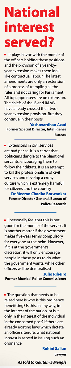 Extensions given to crony bureaucrats acting as hatchet men betray Modi govt's contempt for 'Steel frame'