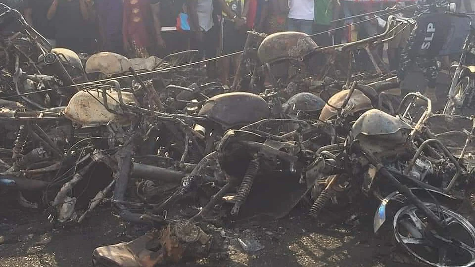 Oil tanker explodes in Sierra Leone, killing at least 92
