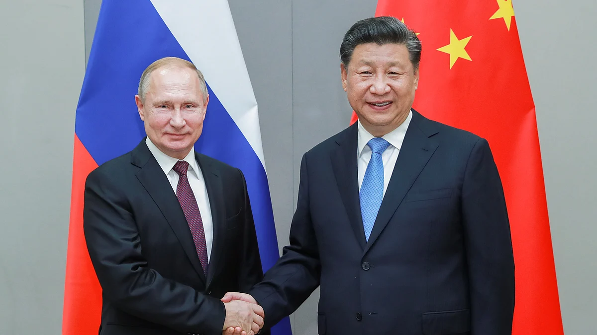 Chinese President Xi Jinping with Russian President Vladimir Putin