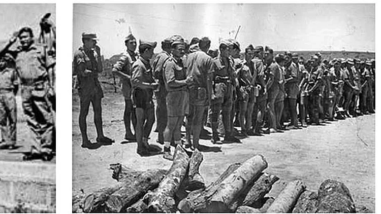 Portuguese prisoners of war at the Indian prison camp at Vasco de Gama, Goa in 1961
