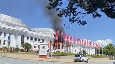Protesters set fire to Australia's Old Parliament House