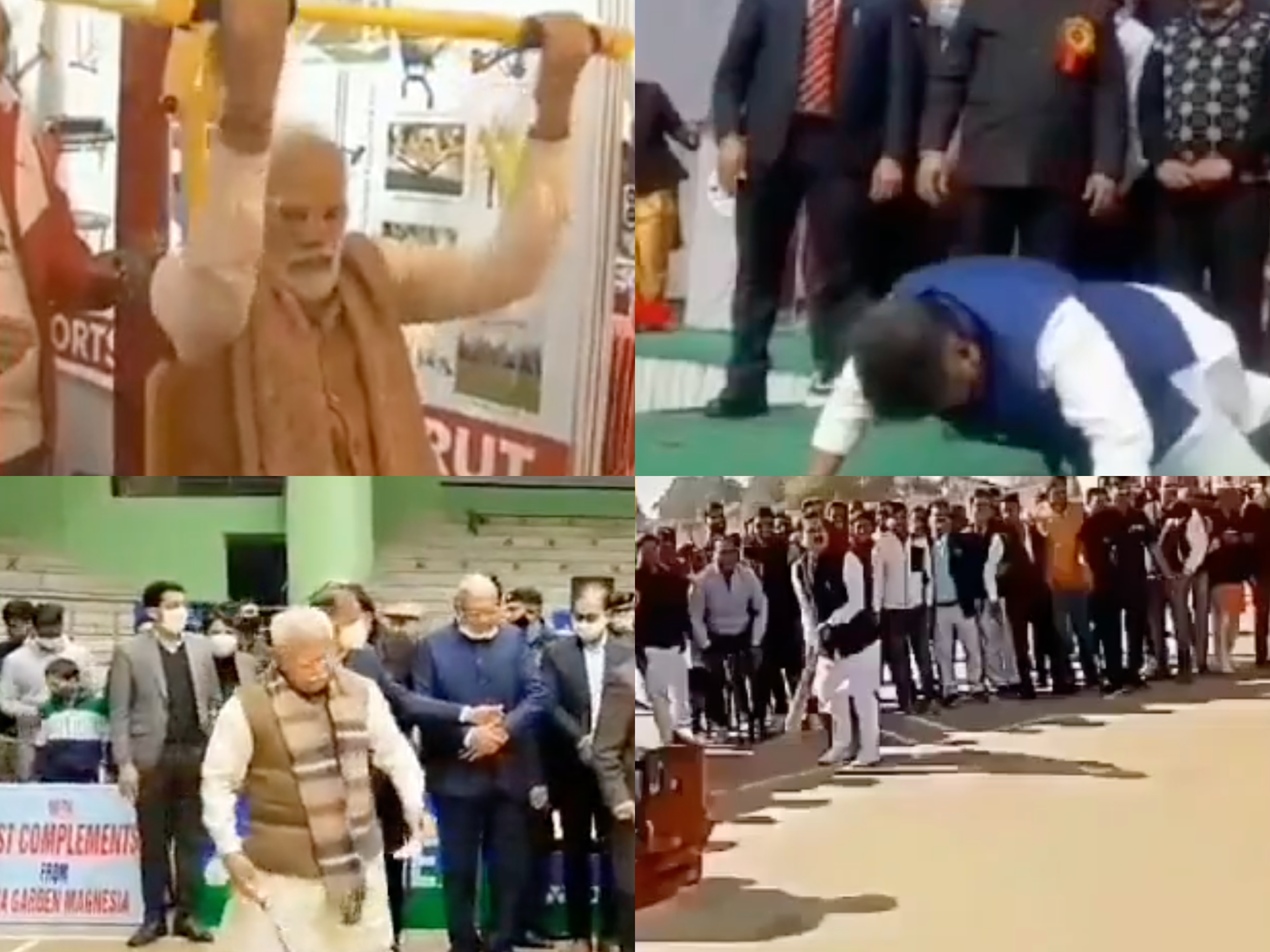 Watch political leaders show off their fitness before camera !