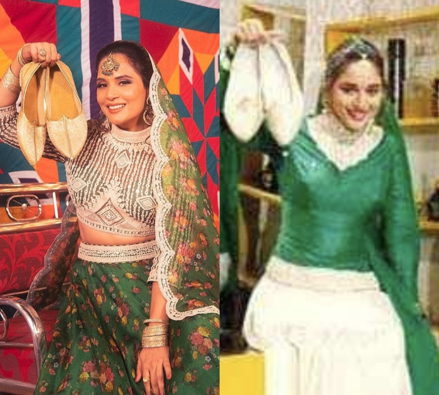 Richa Chadha recreates Madhuri Dixit's iconic look from 'Hum Aapke Hain Koun'