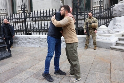 Ukrainian President Zelensky visits frontline in Kharkiv
