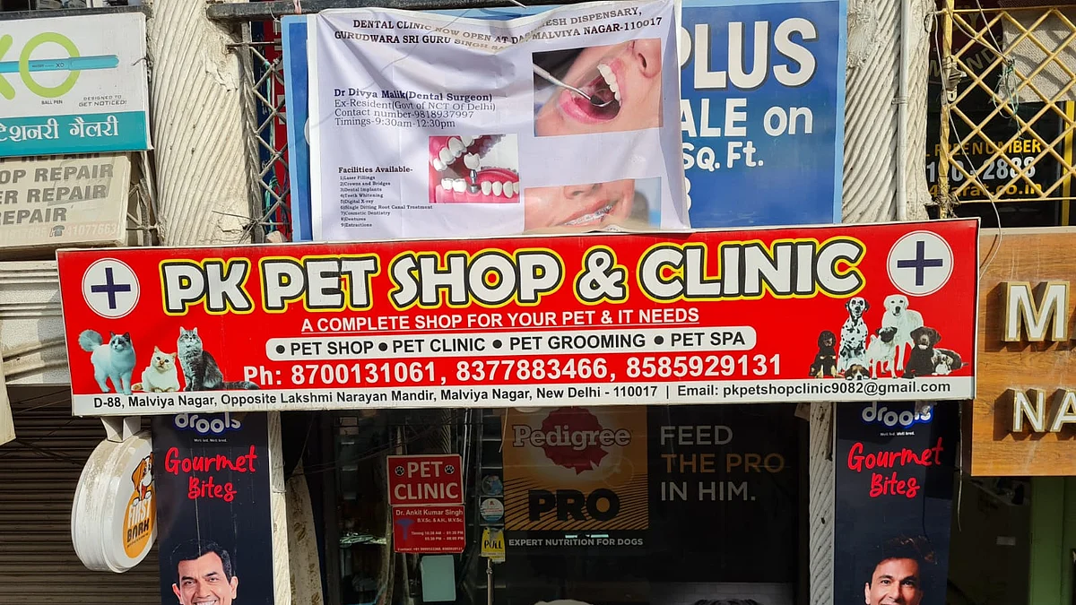 The pet shop which was operating the illegal dog boarding and breeding facility in Sainik Farms colony of south Delhi