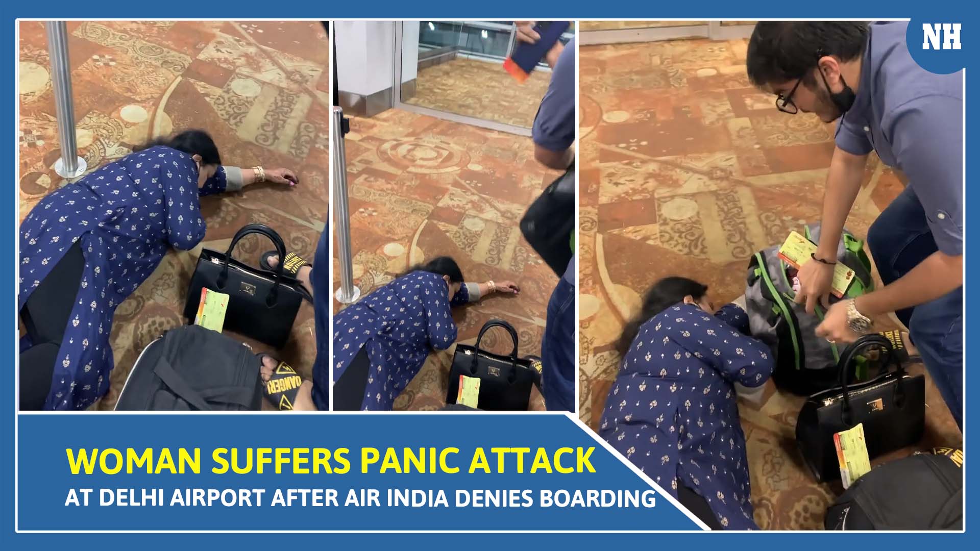 Viral: Woman suffers panic attack at Delhi Airport after Air India denies boarding