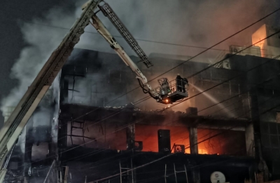Mundka fire: Charred human remains found during search operation