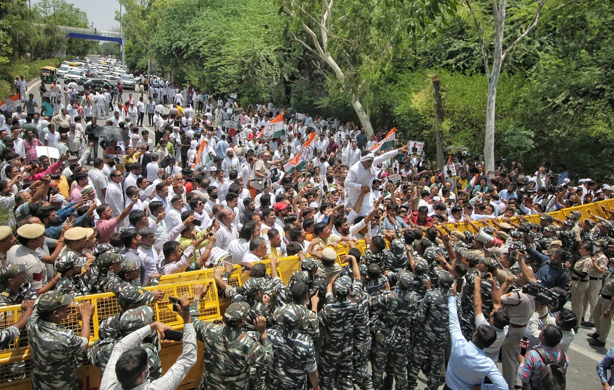 Congress party protests across country against ED's "politically-motivated" probe, Delhi police "brutality"