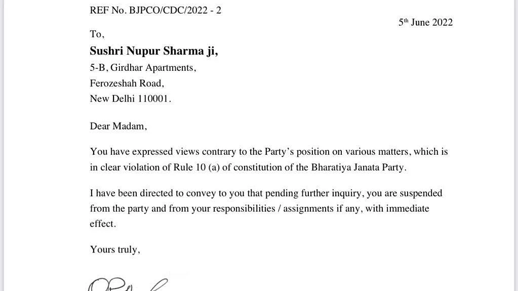 LIVE News Updates: BJP suspends Nupur Sharma, Naveen Kumar from primary membership