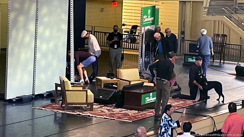 The scene of the attack at Chautauqua Institution