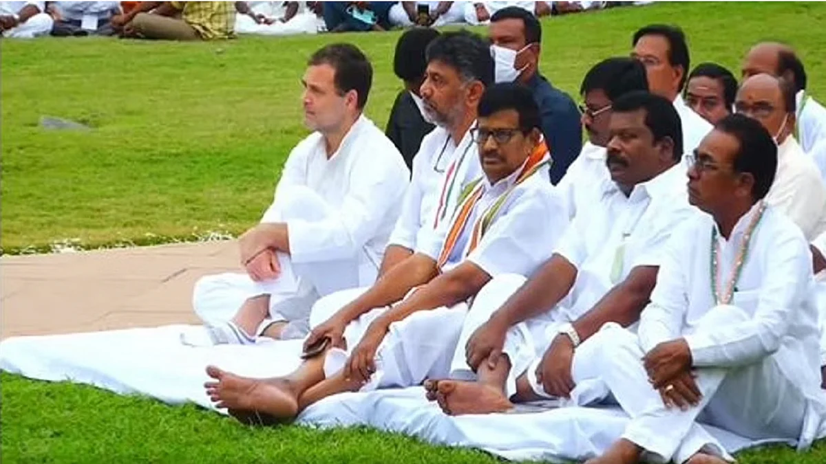 Ahead of Bharat Jodo Yatra, Rahul Gandhi offers floral tributes at his father's memorial in Sriperumbudur