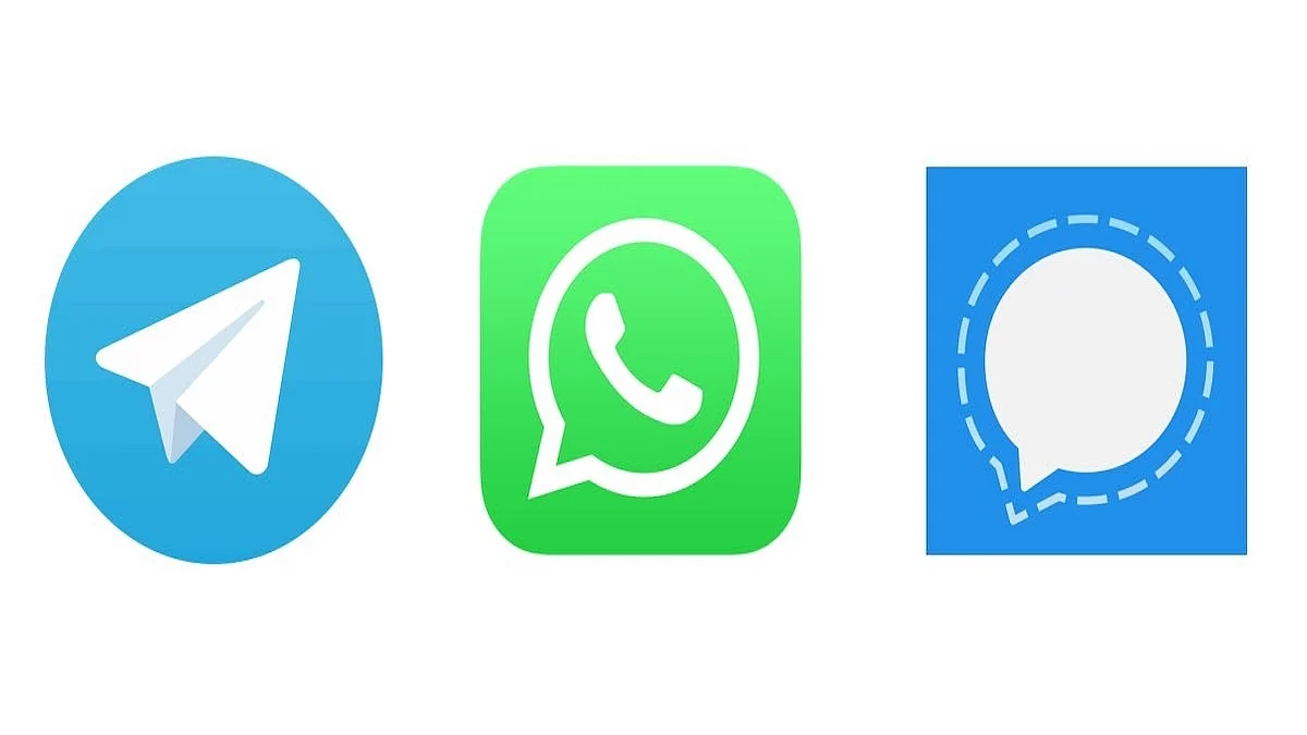 OTT communication platforms Telegram, WhatsApp and Signal