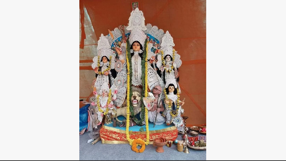 Gandhi look-alike as Asura at Kolkata puja pandal stokes controversy