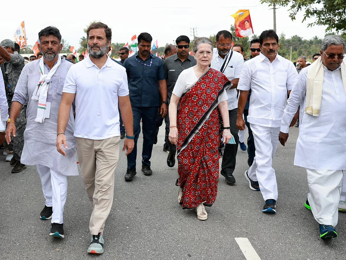 Congress president Sonia Gandhi joins Bharat Jodo Yatra in Karnataka