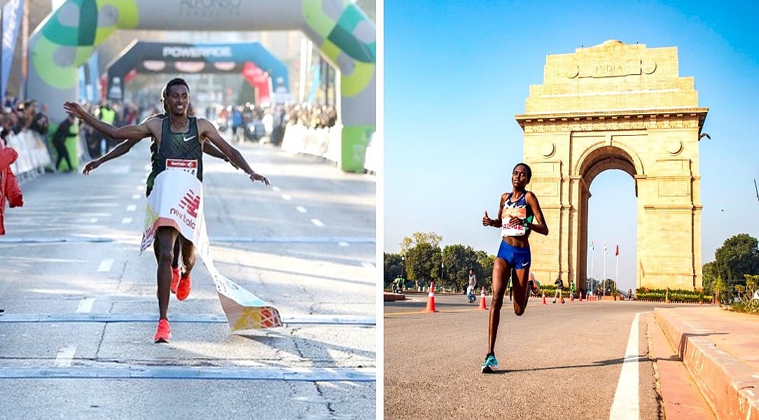 Regasa, Cheptai win elite races at Delhi Half Marathon