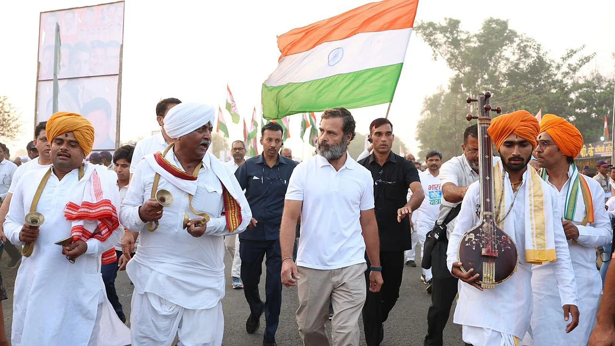 Rahul Gandhi during the Bharat Jodo Yatra
