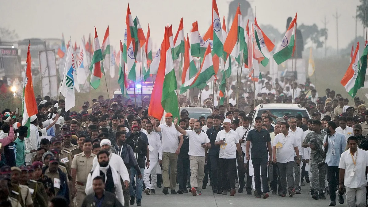 Visuals from the Bharat Jodo Yatra (Photo: Twitter/@INCIndia)