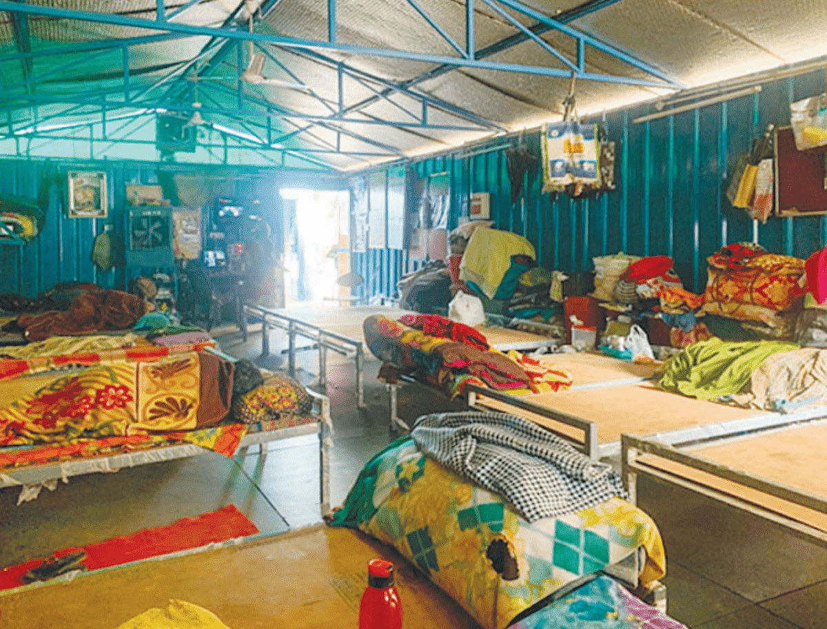 Inside the shelter home