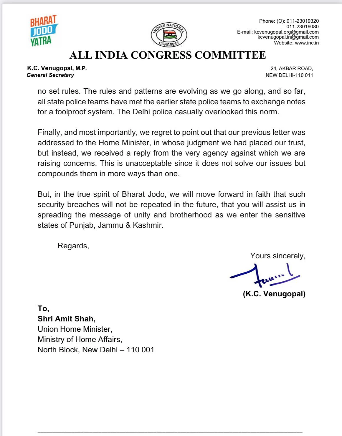 When BJP leaders flout security protocol, the govt doesn't complain: Rahul Gandhi on his security breach