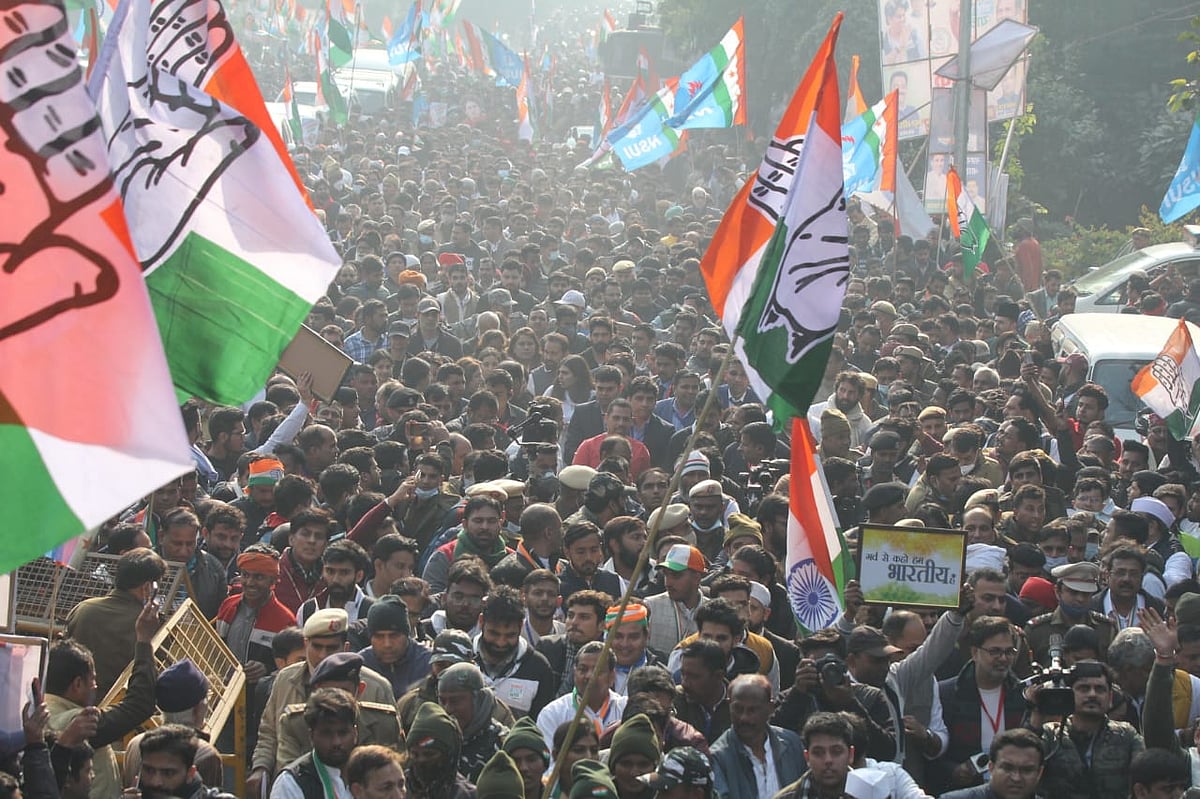 Delhi decked up as Cong's Bharat Jodo Yatra enters capital; thousands walk behind Rahul Gandhi - Vimarsana News
