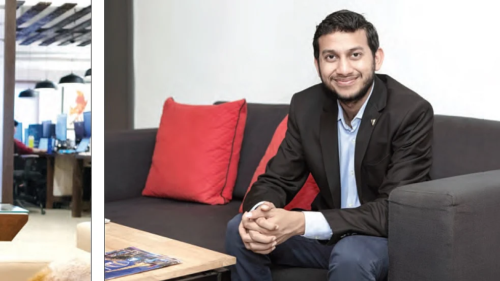Nithin Kamath, founder of Zerodha; and (right) Ritesh Agarwal, founder of OYO. (Photos: Getty Images)