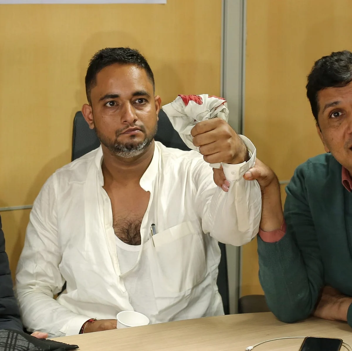 AAP councillor Praveen Kumar was beaten up by BJP members