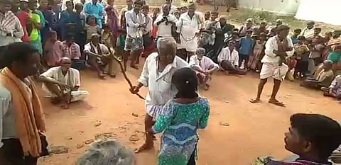 Andhra Pradesh Village Elder Beat Up Girl With Sticks For Eloping