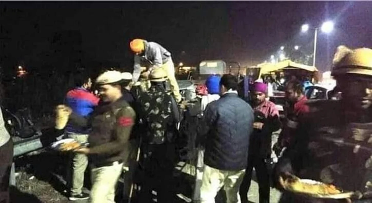 Farmers feeding the police