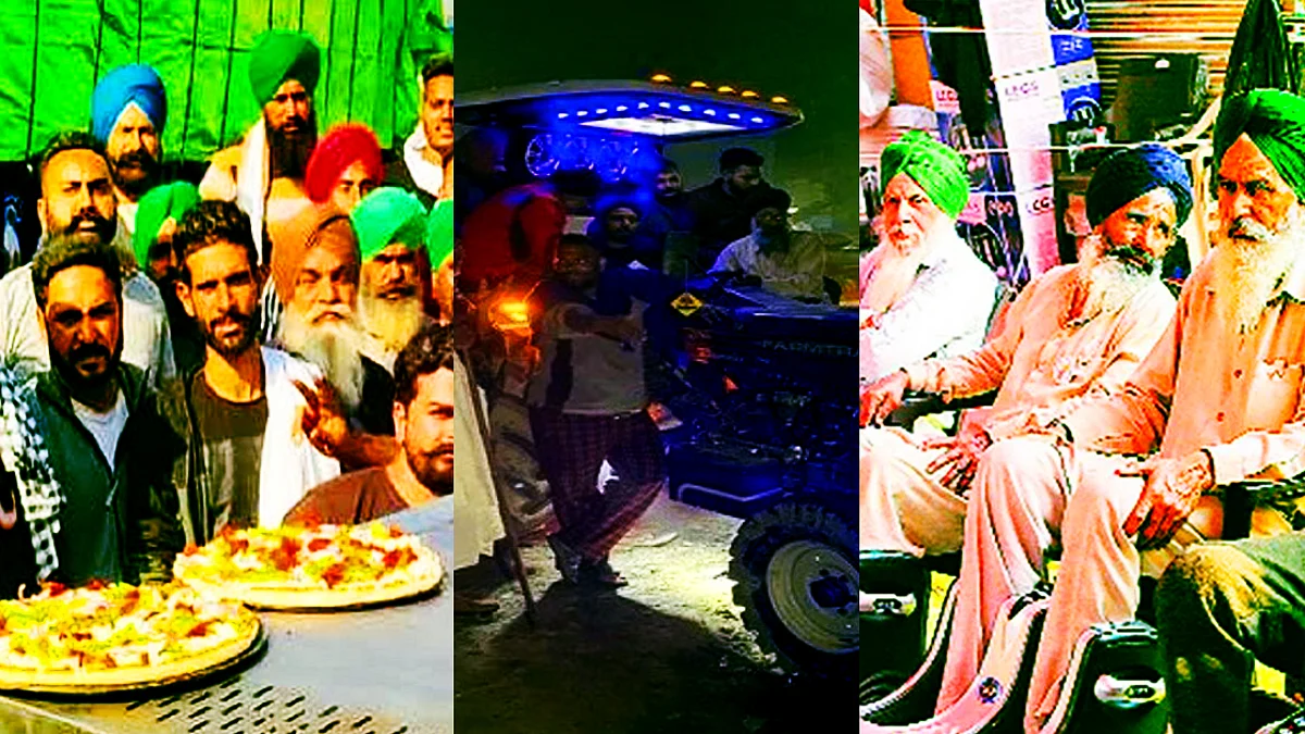 Pizza, DJ and foot massages: How the farmers protest keeps evolving