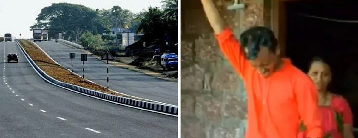 Man threatens suicide amidst land acquisition for NH in Kannur; leader of protest group arrested