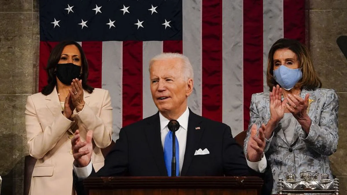 “Madam Speaker, Madam Vice President”: US makes history as Harris, Pelosi flank Biden in Congress